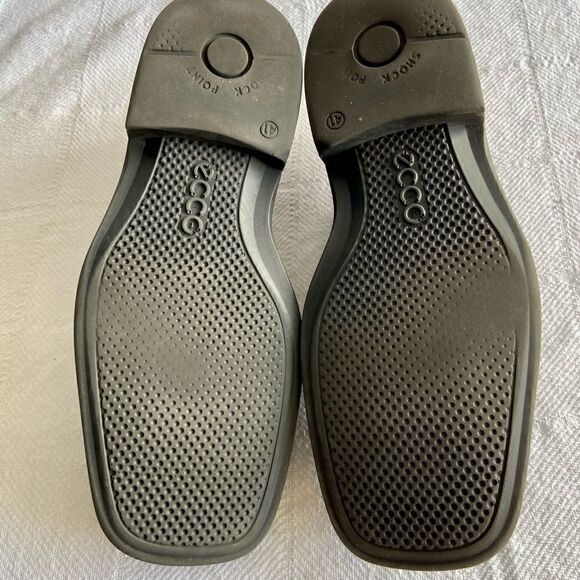 ECCO City Mens Black Leather Apron Square Toe Lace Up Shoes Sz EU 41 US 8 - Picture 6 of 10